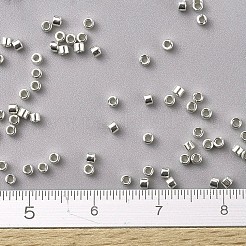 MIYUKIデリカビーズ  シリンダー  日本製シードビーズ  11/0  (db0035) 亜鉛メッキシルバー  1.3x1.6mm  穴：0.8mm  約2000個/10g&nbsp;X-SEED-J020-DB0035