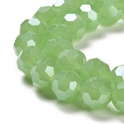 電気メッキガラスビーズセット  ファセット（32ファセット）  パール光沢メッキ  ラウンド  ダークシーグリーン  10mm  穴：1.2mm  約65~69個/連  23.03~24.49インチ（58.5~62.2cm）&nbsp;LS-EGLA-A035-J10mm-A01