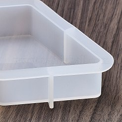 DIYペンダントシリコンモールド  レジンキャストペンダントモールド  UVレジン用  エポキシ樹脂ジュエリー作り  ホワイト  菱形  75x135x27mm&nbsp;LS-DIY-S047-04E
