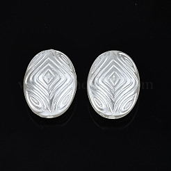 ABSプラスチックパール調ビーズ  オーバル  乳白色  18x13x7mm  穴：1.5mm  約637個/500g&nbsp;OACR-N008-127