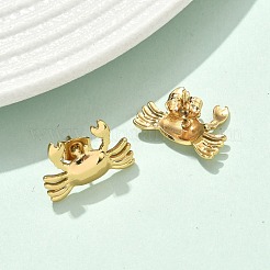 304ステンレススチールスタッドピアス3組  イオンプレーティング（ip）  海洋のテーマ  18KGP本金メッキ  14.5x16mm&nbsp;EJEW-D353-03G-02