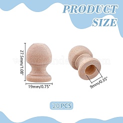 木製の引き出しノブ  キャビネットの取っ手  バリーウッド  27.5x19mm&nbsp;HOUS-WH0008-01