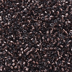 MIYUKIデリカビーズ小  シリンダー  日本製シードビーズ  15/0  （dbs0184)シルバーライニングダークトープ  1.1x1.3mm  穴：0.7mm  約175000個/袋  50 G /袋&nbsp;SEED-X0054-DBS0184
