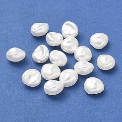 ABSプラスチックビーズ模造真珠  ナゲット  ホワイト  10.5x10x6.5mm  穴：1.5mm  約1515個/500g&nbsp;KY-I009-01