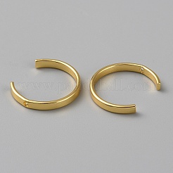 真鍮製の耳カフのパーツ  穴付き  ゴールドカラー  20x17.5x2.5mm  穴：1.2mm&nbsp;KK-WH0056-57