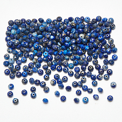 2連売り天然ラピスラズリビーズ連売り  多面カット  ロンデル  3.5~4x2.5~3mm  穴：0.7mm&nbsp;G-NB0005-77