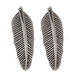 ステンレススチールのフェザースタッドピアス  ラインストーン付き  ステンレス鋼色  15.5x5.5mm&nbsp;EJEW-C099-11P