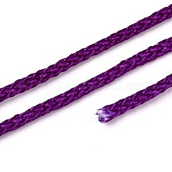 25m ナイロン中国結びコード  ジュエリー製作やマクラメ工芸用の編み紐  ラウンド  パープル  1~1.5mm  約27.34ヤード（25m）/ロール&nbsp;NWIR-T002-03H