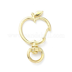 アップル合金スイベルクラスプ  長持ちメッキ  ライトゴールド  38x23.5x6mm  穴：8.5x4.5mm&nbsp;FIND-L012-02LG