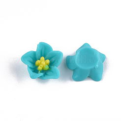 樹脂カボション  花  ミックスカラー  13x13.5x5mm&nbsp;CRES-T010-29