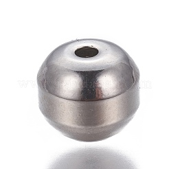 変色しにくい201ステンレススチールビーズ  ロンデル  ステンレス鋼色  8x7mm  穴：1.6mm&nbsp;STAS-P239-31P