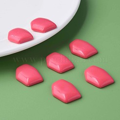 オペークアクリルカボション  不規則な六角形  濃いピンク  25.5x19.5x5.5mm  約253個/500g&nbsp;MACR-S373-143-A10