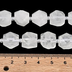 天然石クオーツクリスタルビーズ連売り  水晶  ナゲット  多面カット  シードビーズで  11.5~12.5x9~13x9~12mm  穴：1mm  約28個/連  14.96''（38センチメートル）&nbsp;GG-CBAF8A8-A14-01