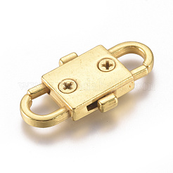 調整可能な合金チェーンバックル  チェーンストラップバッグアクセサリー用  ゴールドカラー  32x17x5mm  穴：6x6mm&nbsp;PALLOY-WH0070-35G