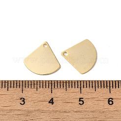 真鍮チャーム  カドミウムフリー＆鉛フリー  ファンチャーム  24KGP本金メッキ  12x13x0.5mm  穴：1.2mm&nbsp;KK-P259-08G