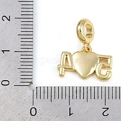 真鍮の深いスカイブルーのエナメルヨーロピアンダングルチャーム  ハート5つ、大きな穴4つのペンダント、長持ちするメッキ  カドミウムフリー＆鉛フリー  ラックめっき  ゴールドカラー  18mm  穴：3.8mm&nbsp;KK-C114-06G