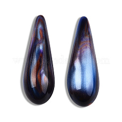 樹脂ビーズ  片穴  天然石風  ティアドロップ  コーンフラワーブルー  30.5x10mm  穴：1~1.2mm&nbsp;RESI-N034-07-M12