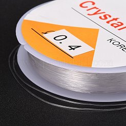 ラウンドクリスタル弾性ストレッチスレッド  ブレスレット用ジェムストーンジュエリービーズクラフト作り  透明  0.4mm  約19.6ヤード（18m）/ロール&nbsp;EW-Z001-D01-0.4mm
