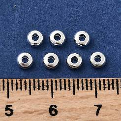 真鍮ビーズ  長持ちメッキ  ラックめっき  フラットラウンド  銀  6x2mm  穴：2mm&nbsp;KK-H091-01C-S