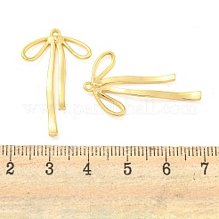 真鍮チャーム  蝶結び  18KGP本金メッキ  31.5x19x2mm  穴：1.4mm&nbsp;KK-M286-02G