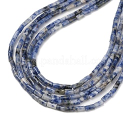 天然ブルースポットジャスパービーズ連売り  コラム  5x3mm  穴：1mm  約72個/連  15.04''（38.2センチメートル）&nbsp;G-P600-B05-01