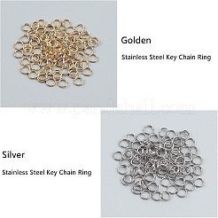 304ステンレススプリットリング  ダブルループ丸カン  ゴールデン·ステンレス鋼色  5x1mm  内径：3.8mm  単線：0.5mm  2色  100個/カラー  200pc&nbsp;STAS-UN0006-03