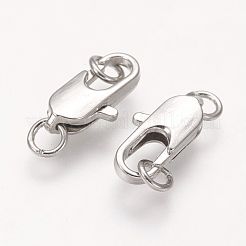 真鍮カニカン  カドミウムフリー＆鉛フリー  プラチナ  16x6mm  穴：2.5mm&nbsp;KK-KK802-P