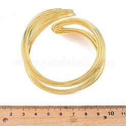 304ステンレススチール製多層ワイヤーバングル  女性のための  ゴールドカラー  内径：2.05x2.20インチ（5.2x5.6cm）&nbsp;SA-C001-03A-G