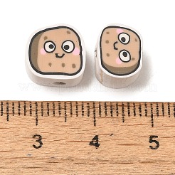 漫画のポリマー粘土ビーズ  ポテト  9x10x5.5mm  穴：2mm&nbsp;CLAY-Z003-02B