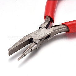 高炭素鋼ペンチ  フラットノーズとワンステップワイヤーループフォーミングプライヤー  レッド  3mm&nbsp;PT-WH0006-02