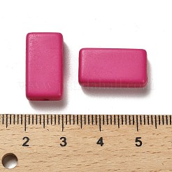 不透明なアクリルビーズ  長方形  赤ミディアム紫  18.5x10x6mm  穴：2mm  約450個/500g&nbsp;OACR-A030-03B