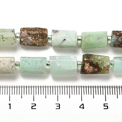 天然クリソプレーズビーズ連売り  シードビーズで  コラム  多面カット  8.5~11x5.5~6.5mm  穴：1mm  約14~15個/連  7.48''（19センチメートル）&nbsp;G-N327-03-36