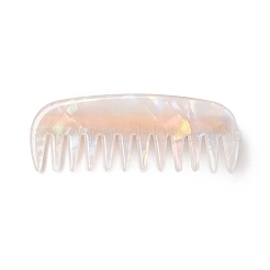 アクリルワニのヘアクリップ  鉄パーツ  女の子のためのヘアアクセサリー  くし  ゴールドカラー  24.5x66x14mm&nbsp;LS-OHAR-P020-05G