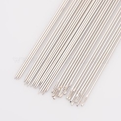 鉄のビーズ針  銀色のメッキ  120x0.45mm  穴：0.5mm  約28~30個/袋&nbsp;X-E248