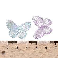 透明なアクリルパーツ  蝶  DIY ジュエリー作り 見つける  ミックスカラー  20x27x3mm  穴：1mm  781個/ 500g&nbsp;DIY-B073-06A-01