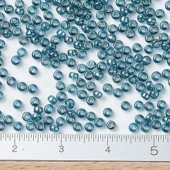 MIYUKIラウンドロカイユビーズ  日本製シードビーズ  （rr305)モンタナブルーゴールド光沢  11/0  2x1.3mm  穴：0.8mm  約1100PCS /ボトル  10 G /ボトル&nbsp;SEED-JP0008-RR0305