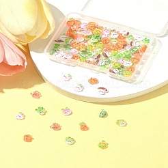 100個 10スタイル 漫画透明樹脂カボション  模造野菜  混合図形  ミックスカラー  6~8x4.5~7x2.5~3mm&nbsp;CRES-FS0001-20