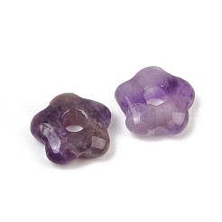 天然石アメジストペンダント  花のチャーム  14.5~15x15.5x5~5.5mm  穴：4mm&nbsp;GG-CBA2BD6-01A