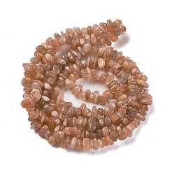 天然マルチムーンストーンチップビーズ連売り  5~8x5~8mm  穴：1mm  約31.5インチ&nbsp;X-G-M205-19A