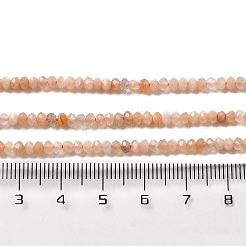天然マルチムーンストーン ビーズ 連売り  多面カット  ロンデル  3x2mm  穴：0.6mm  約168~193個/連  14.96''~15.35''（38~39センチメートル）&nbsp;G-M426-A02-01