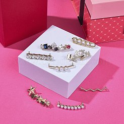 13個13スタイル亜鉛合金靴バックルクリップ  靴の装飾のための  ゴールドカラー  1個/スタイル&nbsp;FIND-SZ0001-46G