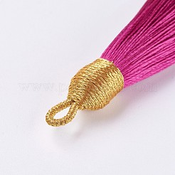 ポリエステルタッセルビッグサイズペンダントトップパーツ  カメリア  85~90x9~10mm  穴：3mm&nbsp;FIND-I007-A04