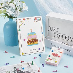 ペイントスプレーフラットラウンドアイアンファスナーブラッド200個  スクラップブッキング用  フォトアルバム  結婚式の装飾品  子供の子犬の人形の装飾  紙カード  ミックスカラー  18x8mm&nbsp;DIY-SP0003-38C