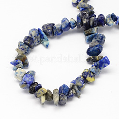 天然石のラピスラズリビーズ連売り  チップ  4~10x4~6x2~4mm  穴：1mm  約210個/連  80~81cm&nbsp;G-R192-13