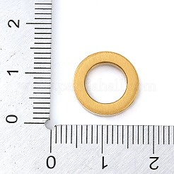 PVD真空メッキ304ステンレススチールカラフルなラインストーンリンクリング  リング  ゴールドカラー  13x3mm  内径：8mm&nbsp;STAS-Z082-01G-02