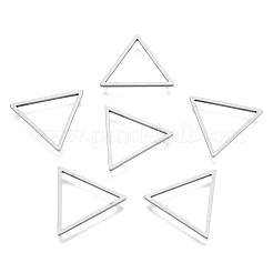 変色しない201ステンレススチール製リンクリング  三角形  ステンレス鋼色  16x18.5x1mm  内径：13x13mm&nbsp;STAS-N090-T12-1