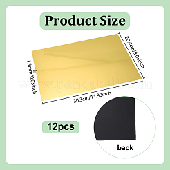 ABSプラスチックボード  長方形  広告看板彫刻材料  ゴールド  303x204x1.3mm&nbsp;FIND-WH0521-195A