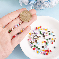 110色スプレーペイント合金シャンクボタン11個  1穴  ラウンド  ミックスカラー  4x3mm  穴：1mm  10個/カラー&nbsp;FIND-GO0002-44