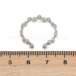 304ステンレススチールカフリング  ステンレス鋼色  5mm&nbsp;RJEW-H254-02P
