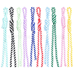 バッグ飾り用ナイロンペンダントデコレーション10個10色  ミックスカラー  255x13~14mm  穴：25x8mm  1pc /カラー&nbsp;AJEW-SC0031-92